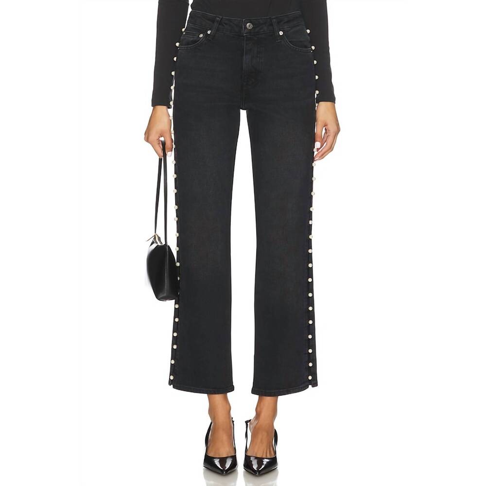 NEW SIMKHAI amelia high rise straight leg jeans in topanga